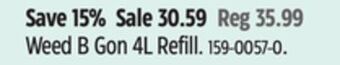 Canadian Tire Scotts weed b gon 4l refill offer