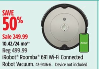Canadian Tire Irobot roomba 691 wi-fi connected robot vacuum offer