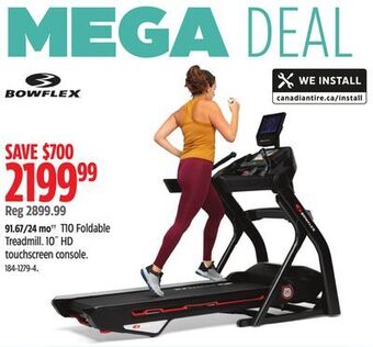Canadian Tire Bowflex t10 foldable treadmill offer