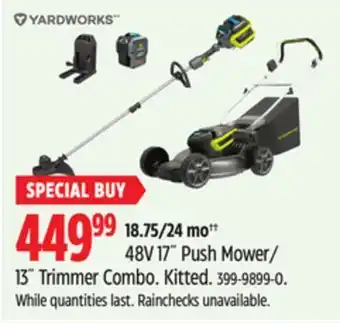 Canadian Tire Yardworks 48v 17˝ push mower offer