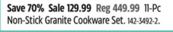 Canadian Tire Master chef 11-pc non-stick granite cookware set offer