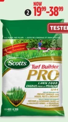Canadian Tire Scotts turf builder pro lawn food offer