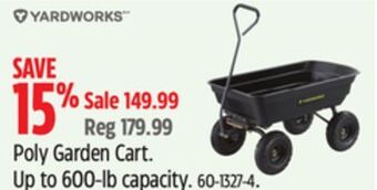 Canadian Tire Yardworks poly garden cart offer
