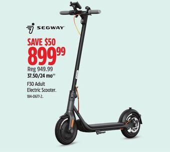 Canadian Tire Segway f30 adult electric scooter offer