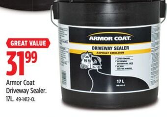 Canadian Tire Armor coat driveway sealer. offer