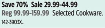 Canadian Tire Heritage the rock selected cookware offer