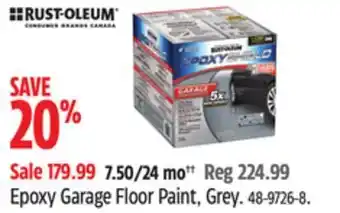 Canadian Tire Rust-oleum epoxy garage floor paint, grey offer