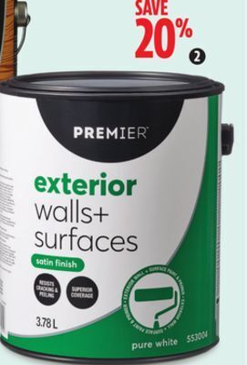 Canadian Tire Premier exterior paint offer