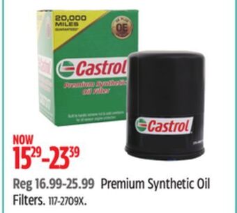 Canadian Tire Castrol premium synthetic oil filters offer