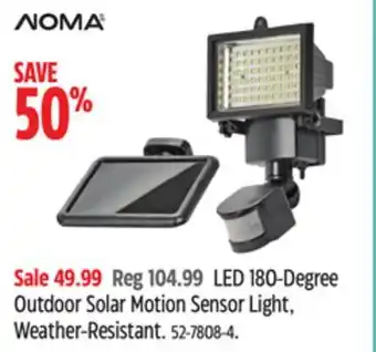 Canadian Tire Noma led 180-degree outdoor solar motion sensor light, weather-resistant offer
