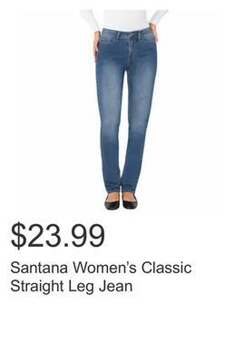 Costco Santana women's classic straight leg jean offer