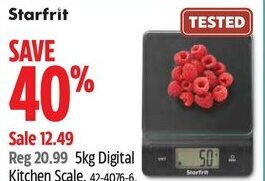 Canadian Tire Starfrit 5kg Digital Kitchen Scale. 42-4076-6. offer