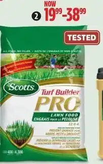 Canadian Tire Scotts Turf Builder Pro-Lawn Food Covers 400m2 or 800m2 59-2292-4/8888-2 offer