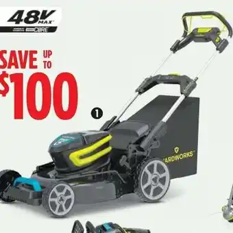 Canadian Tire YARDWORKS™ 96V Self-Propelled Mover 22" Battery & Charger Included 60-0576-6 offer