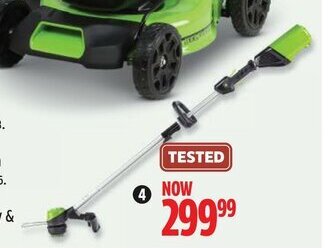 Canadian Tire greenworks 60V Grass Trimmer, 13". 2Ah battery & charger included. 60-2345-4. offer