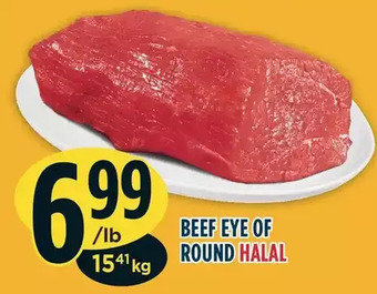 Marché Adonis Beef eye of round halal offer