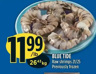 Marché Adonis Blue tide raw shrimps 21/25 previously frozen offer