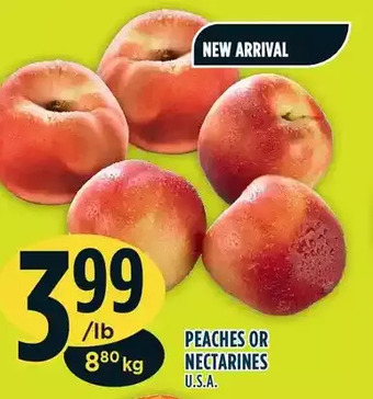 Marché Adonis Peaches or nectarines offer