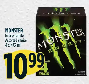 Marché Adonis Monster energy drinks offer