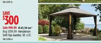 Canadian Tire Henderson Soft-Top Gazebo. 10' x 12. 188-0286-4 offer