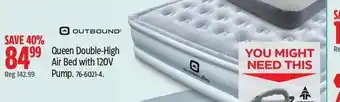 Canadian Tire OUTBOUND Queen Double-High Air Bed with 120V Pump. 76-6021-4. offer