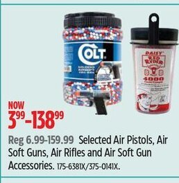 Canadian Tire Air Pistols, Air Soft Guns, Air Rifles and Air Soft Gun Accessories. 175-6381X/375-0141X. offer