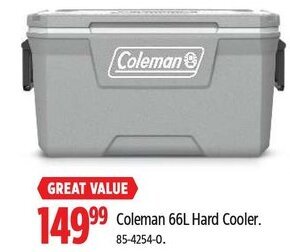 Canadian Tire Coleman 66L Hard Cooler. 85-4254-0. offer
