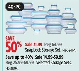 Canadian Tire SnapLock Storage Set. offer