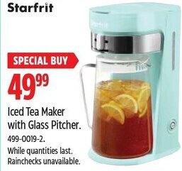 Canadian Tire Starfrit Iced Tea Maker with Glass Pitcher. offer