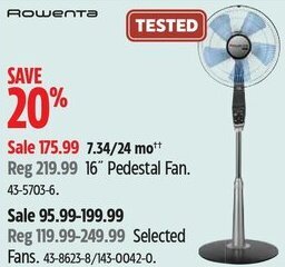 Canadian Tire 16" Pedestal Fan. offer