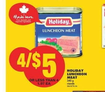 No Frills Holiday Luncheon Meat offer