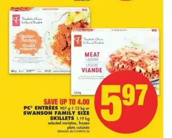 No Frills Swanson Family Size Skillets offer