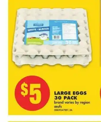 No Frills Large Eggs 30 Pack offer
