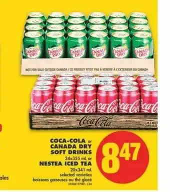 No Frills Coca-Cola Canada Dry Soft Drinks or Nestea Iced Tea offer