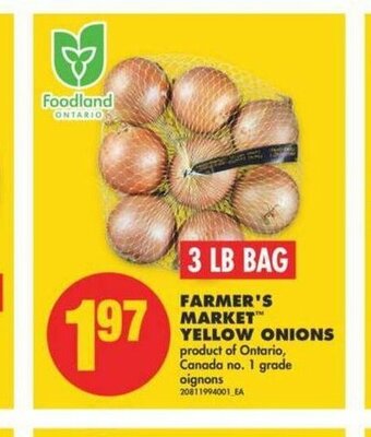 No Frills Farmer's Market Yellow Onions offer