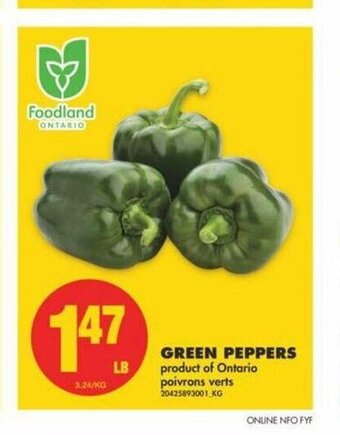 No Frills Green Peppers offer