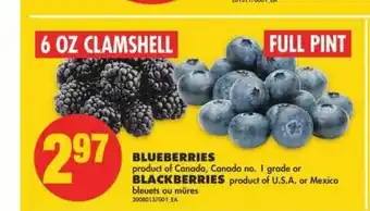No Frills Blueberries or Blackberries offer