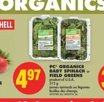 No Frills Baby Spinach or Field Greens offer
