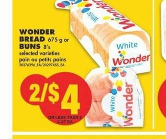 No Frills Wonder Bread Buns offer