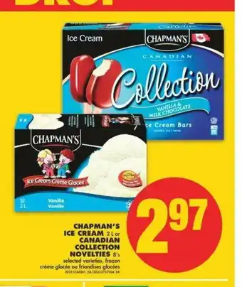 No Frills Chapman's ICe Cream Canadian Collection Novelties offer