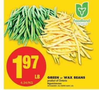 No Frills Green or Wax Beans offer