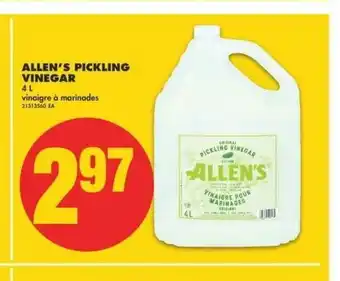 No Frills Allen's Pickling Vinegar offer