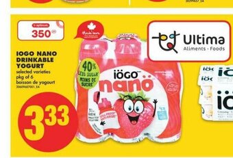 No Frills Iogo Nano Drinkable Yogurt offer
