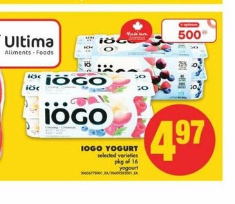 No Frills Iogo Yogurt offer