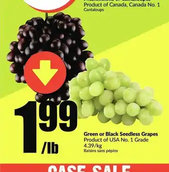 FreshCo Green or Balck Seedless Grapes offer