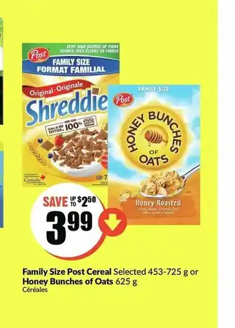 FreshCo Family Size Post Cereal offer