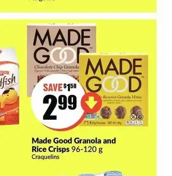 FreshCo Made Good Granola And Rice Crisps offer
