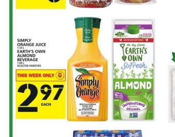 Food Basics Simply Orange Juice offer