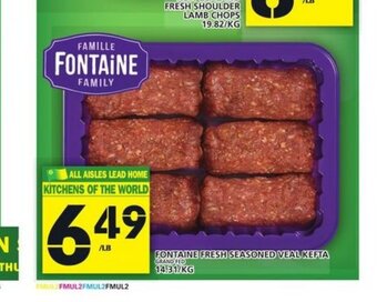 Food Basics Fontaine Fresh Seasoned Veal Kefta offer
