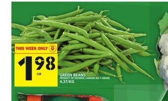Food Basics Green Beans offer